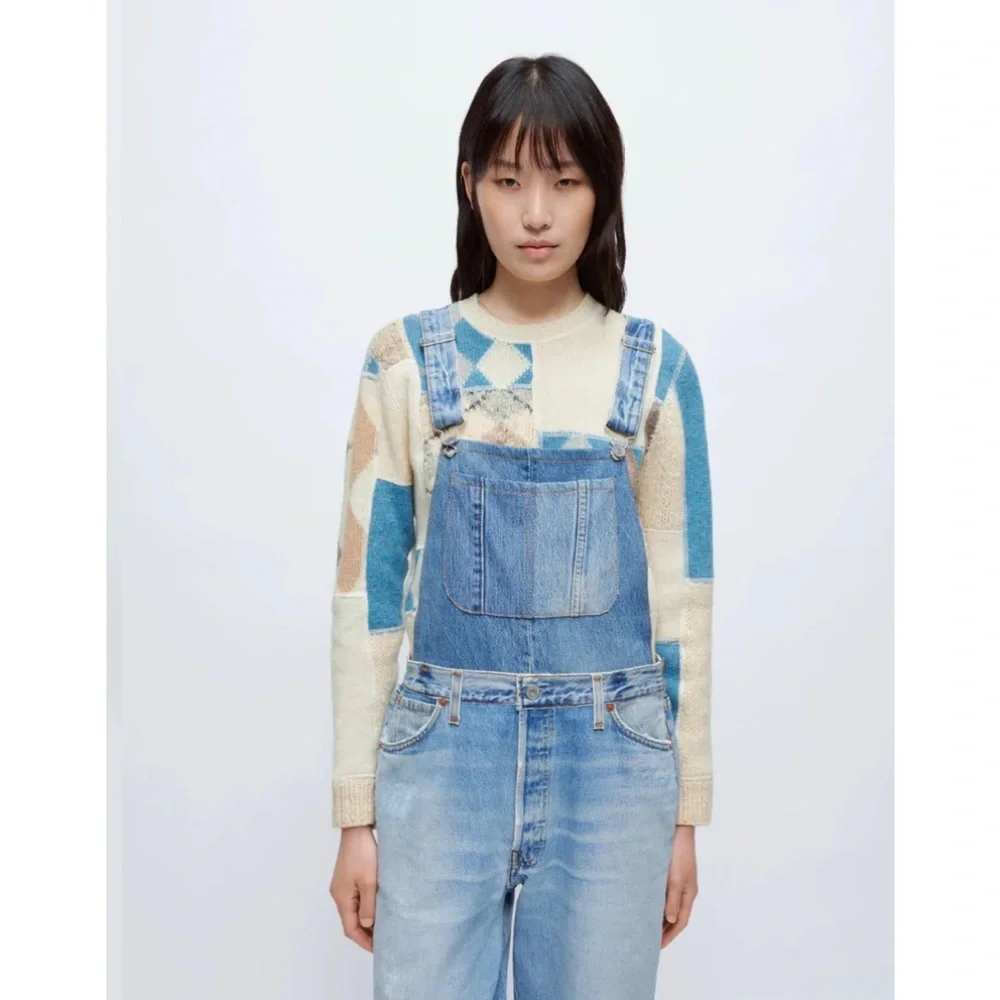 NWT RE/DONE Levi’s 90’s Inspired Overall Jeans - Size 27 - Picture 2 of 9